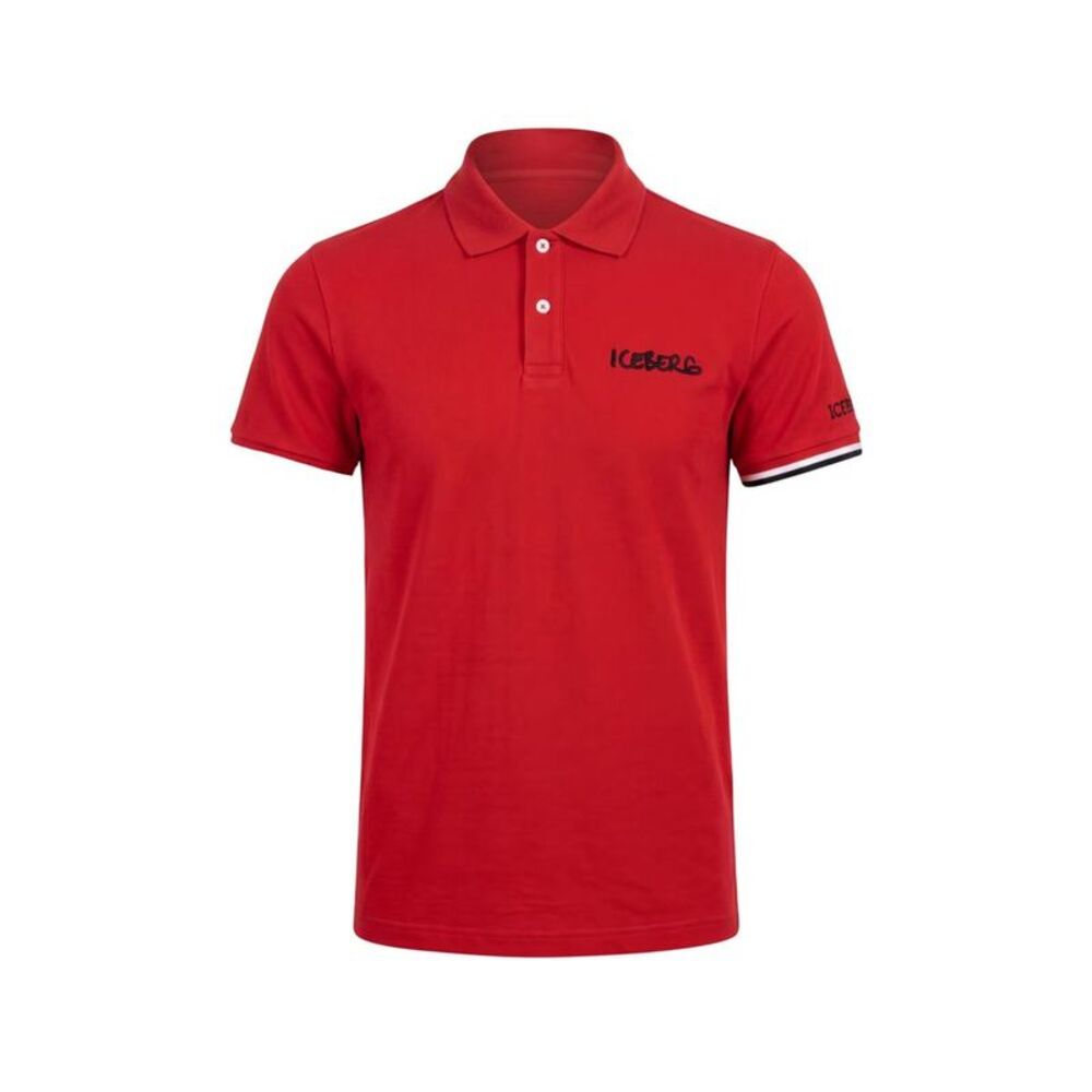 Iceberg Red Cotton Men Polo Men's Shirt